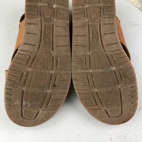 Keen Women's 9 Lana Brown Leather Open Toe Criss Cross Slingback Sandals FAIR - Picture 11 of 14